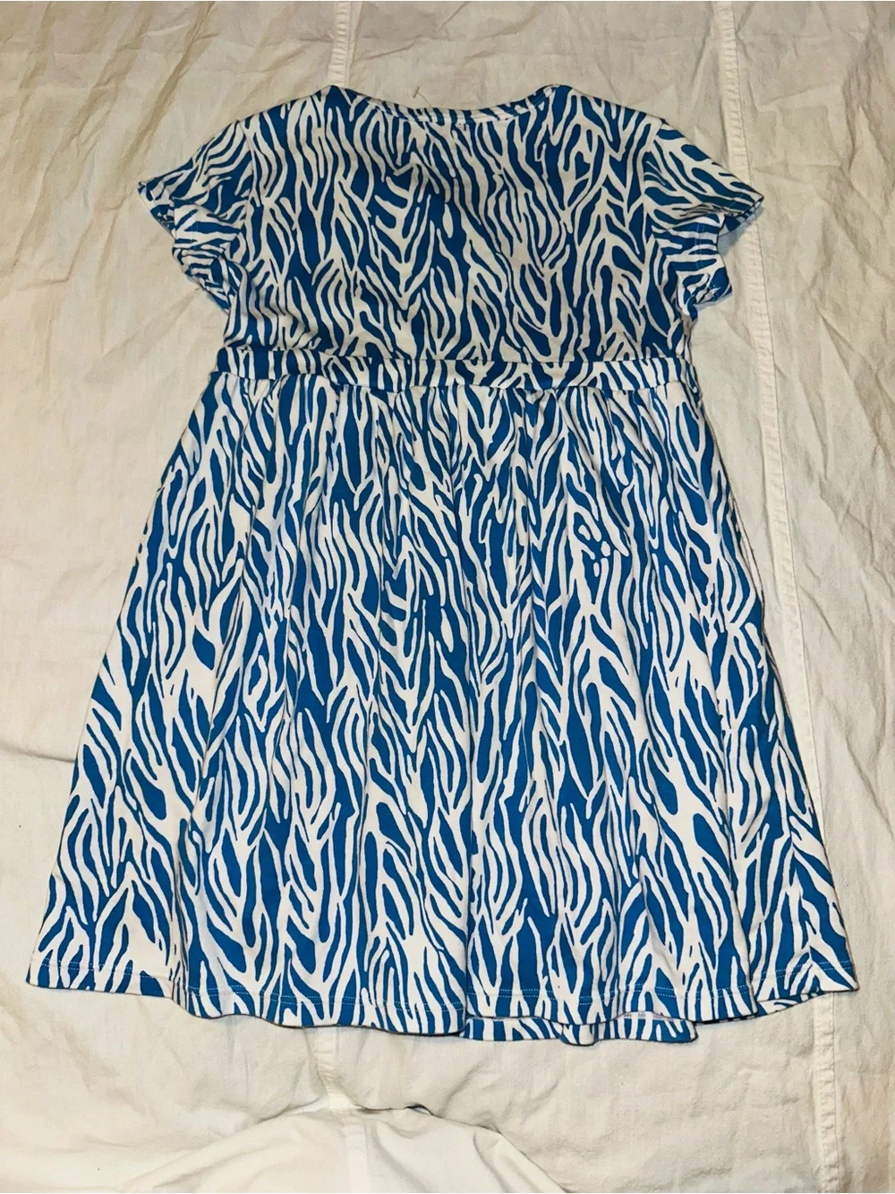 Diane von Furstenberg x Target Blue Zebra Wrap Dress Size M (8)